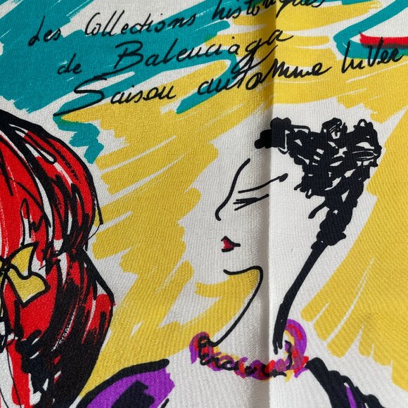 Vintage Balenciaga Silk Scarf – Paris Musées –1957  Fashion Collection - Picture 7 of 15